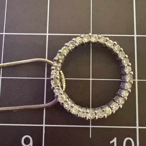 Sparkling Silver Circular Necklace Pendant